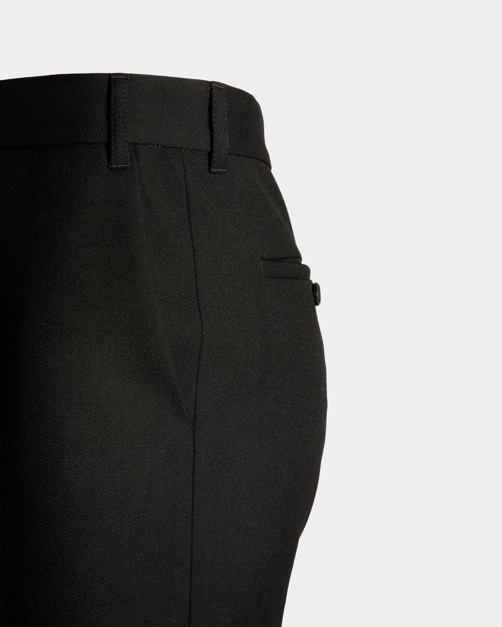 Pantalón Acampanado De Lana Negra - Mujer - Bally - 04