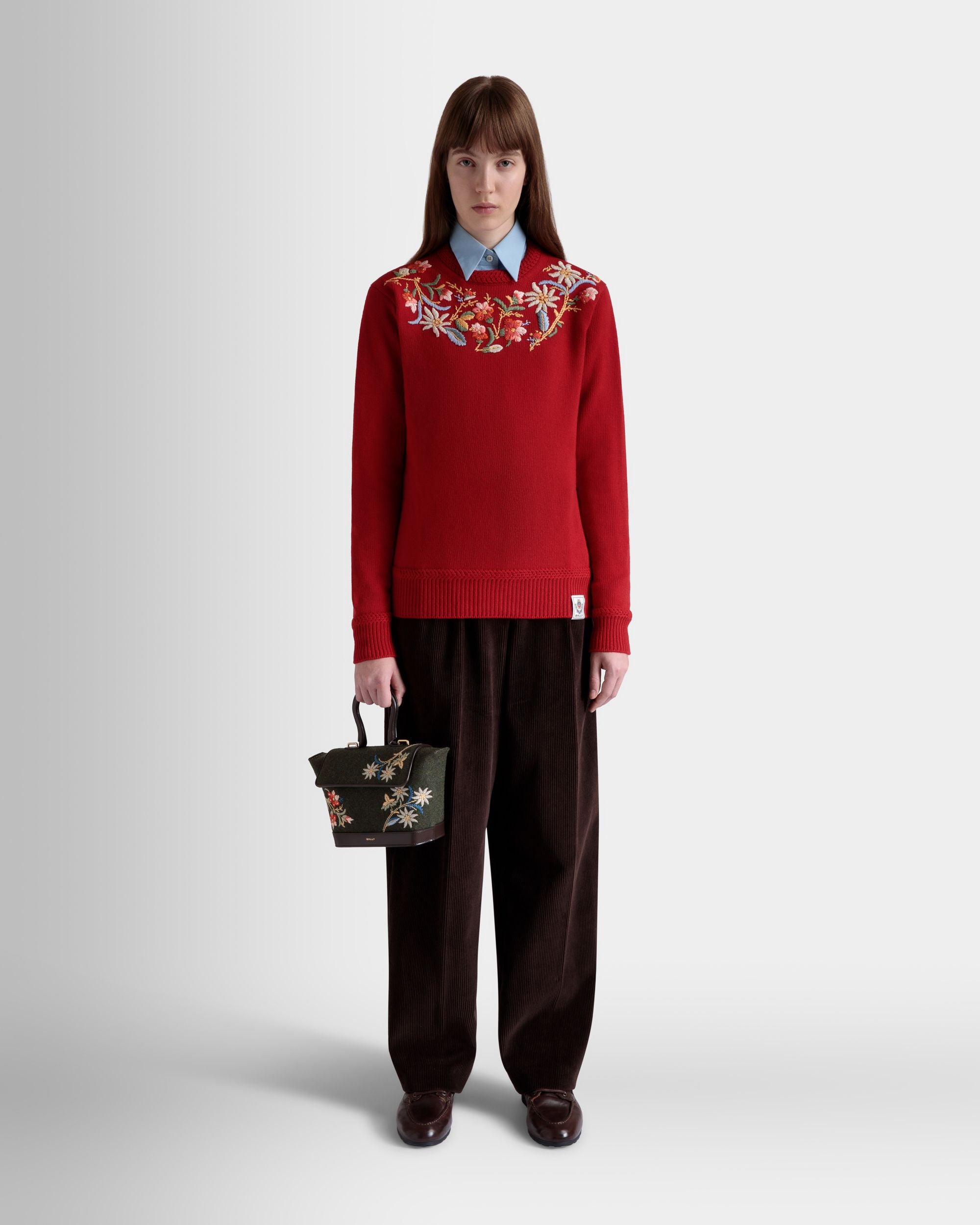 Winter Capsule Faltenhose Aus Baumwollcord In Ebenholzschwarz - Damen - Bally - 02
