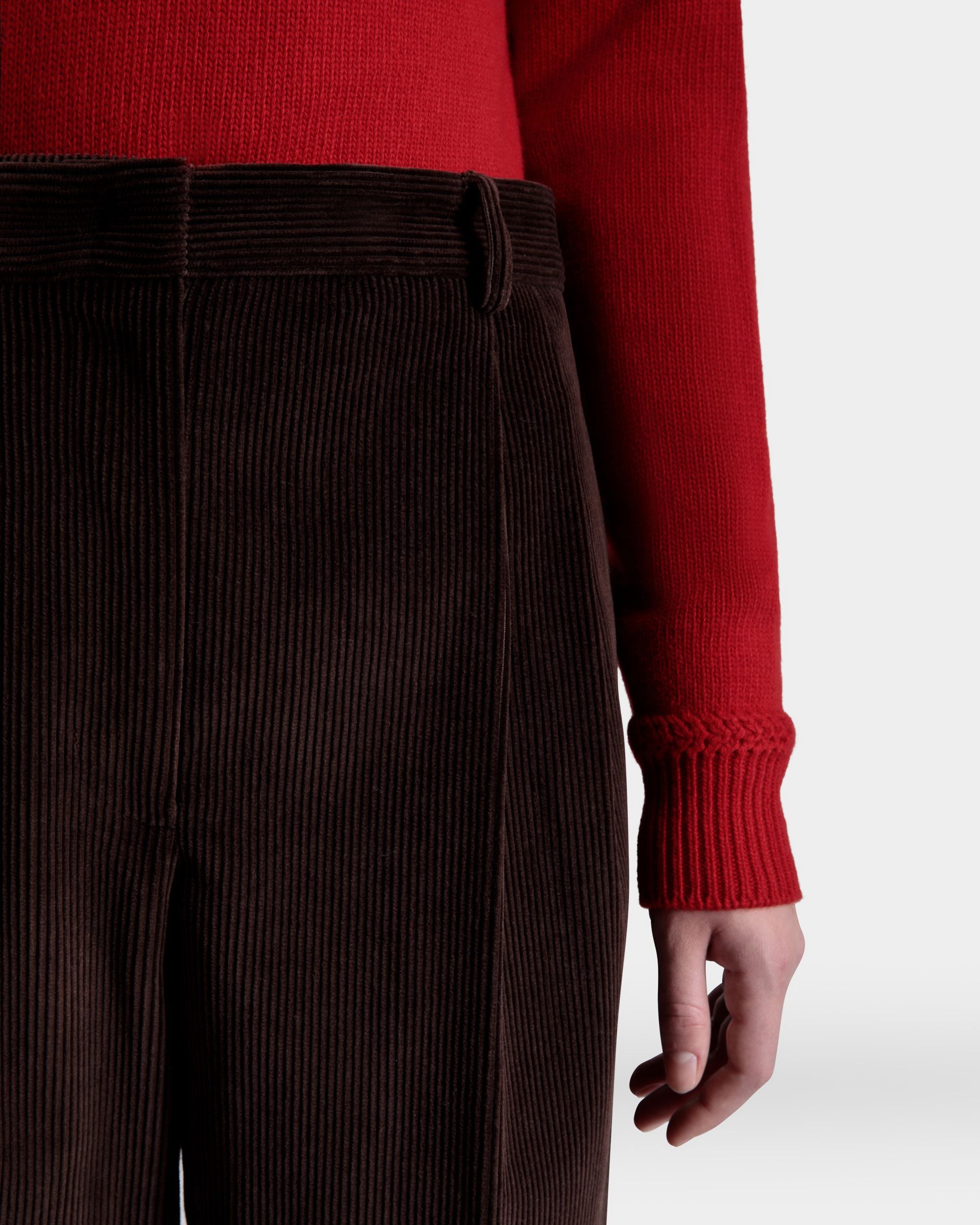 Winter Capsule Faltenhose Aus Baumwollcord In Ebenholzschwarz - Damen - Bally - 03