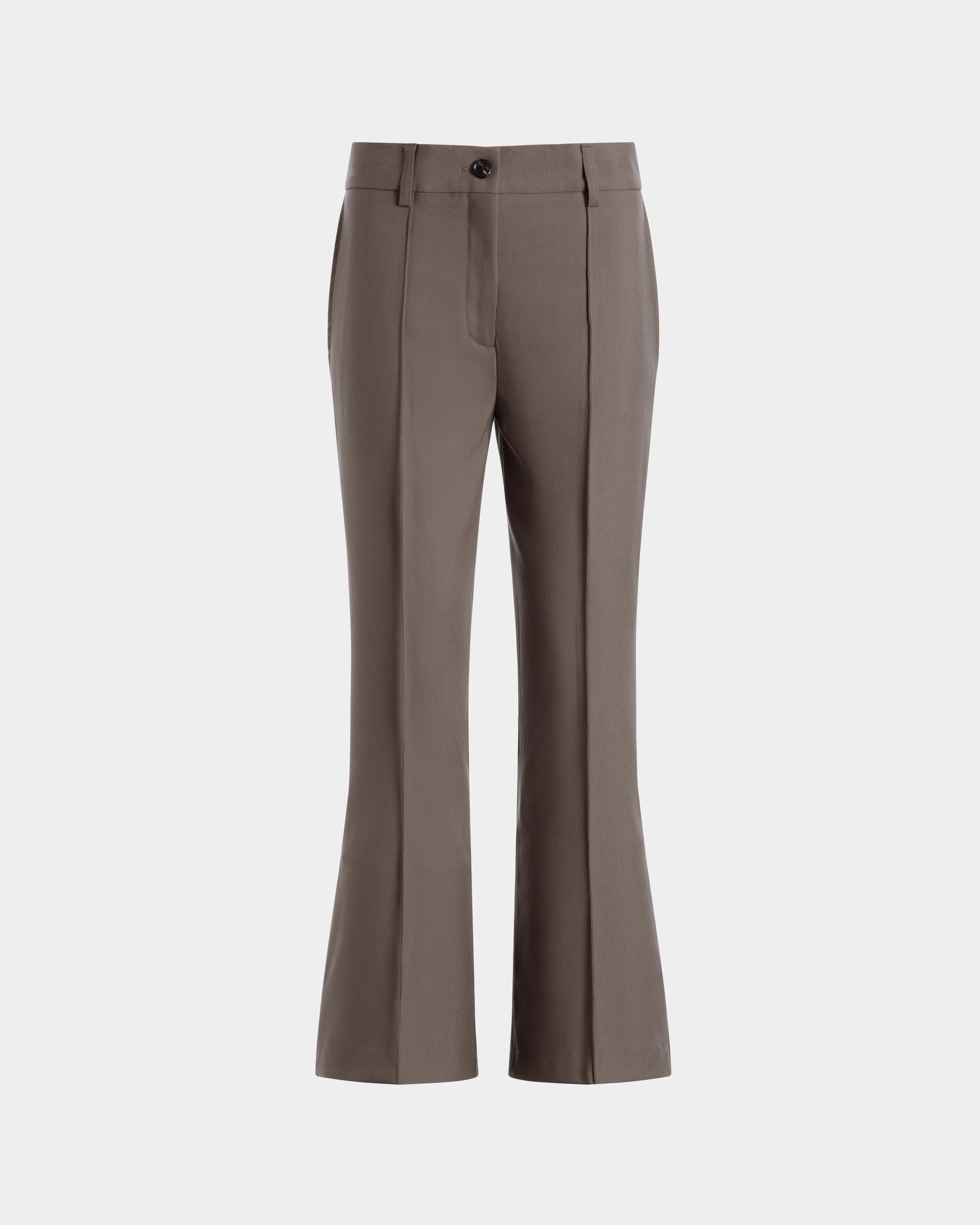 Trousers In Brown Wool - Women's - Bally - 01